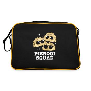 Polen Polnisch - Retro Tasche - Schwarz/Gold - Hinten