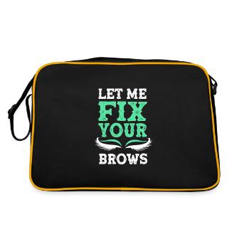 Kosmetikerin - Retro Tasche - Schwarz/Gold - Hinten