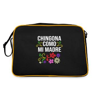 Latina Mutter Latino - Retro Tasche - Schwarz/Gold - Hinten