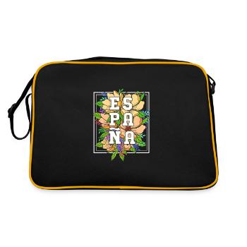 Spanien Spanisch - Retro Tasche - Schwarz/Gold - Hinten