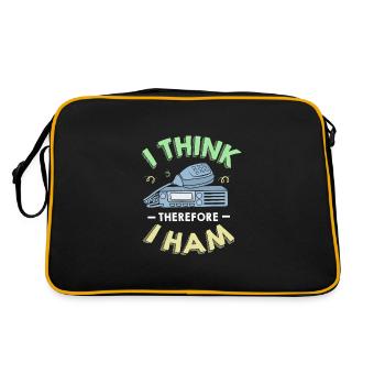 Amateur Radio Radio Antenna - Retro Bag - black/gold - Back
