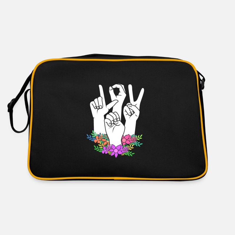 Sign language sign ASL deaf Retro Bag