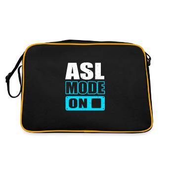 Langue des signes ASL sourd - Sac Retro - noir/or - Dos