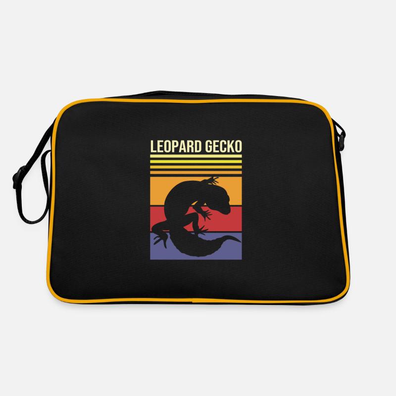 Leopard Gecko - Retro Bag - black/gold