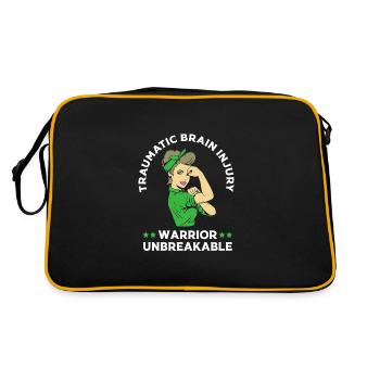Schädel Hirn Trauma - Retro Tasche - Schwarz/Gold - Hinten