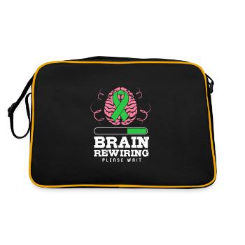 Schädel Hirn Trauma - Retro Tasche - Schwarz/Gold - Hinten