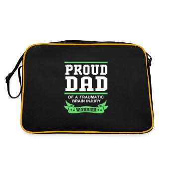 Schädel Hirn Trauma - Retro Tasche - Schwarz/Gold - Hinten