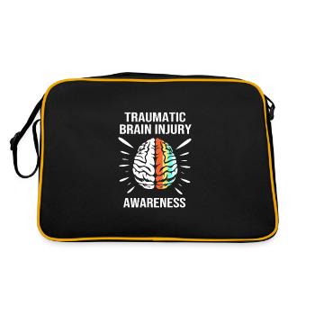Schädel Hirn Trauma - Retro Tasche - Schwarz/Gold - Hinten