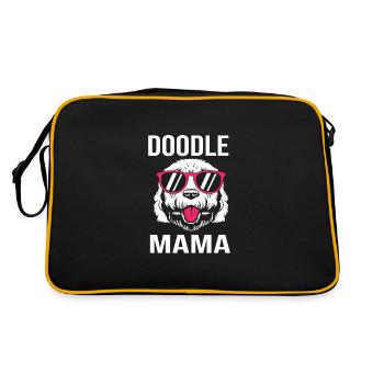 Goldendoodle - Retro Tasche - Schwarz/Gold - Hinten