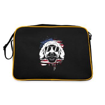 Goldendoodle - Retro Tasche - Schwarz/Gold - Hinten