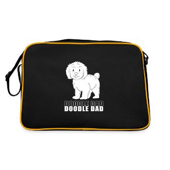 Goldendoodle - Retro Tasche - Schwarz/Gold - Hinten