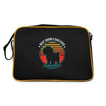 Goldendoodle - Retro Tasche - Schwarz/Gold - Hinten