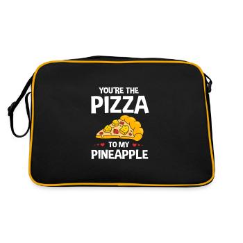 Pizza Hawaï Pizza Ananas - Sac Retro - noir/or - Dos