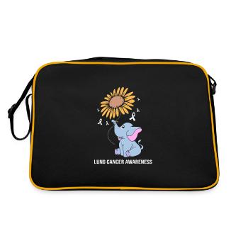 Lung cancer - Retro Bag - black/gold - Back
