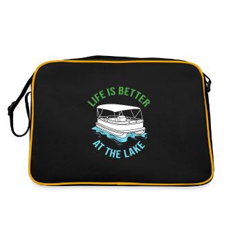 Bateau ponton Bateau Bateaux - Sac Retro - noir/or - Dos