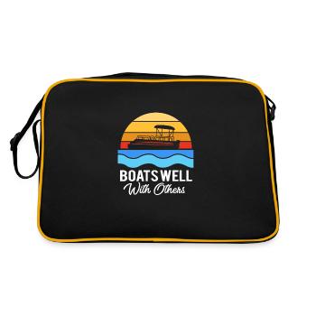 Bateau ponton Bateau Bateaux - Sac Retro - noir/or - Dos