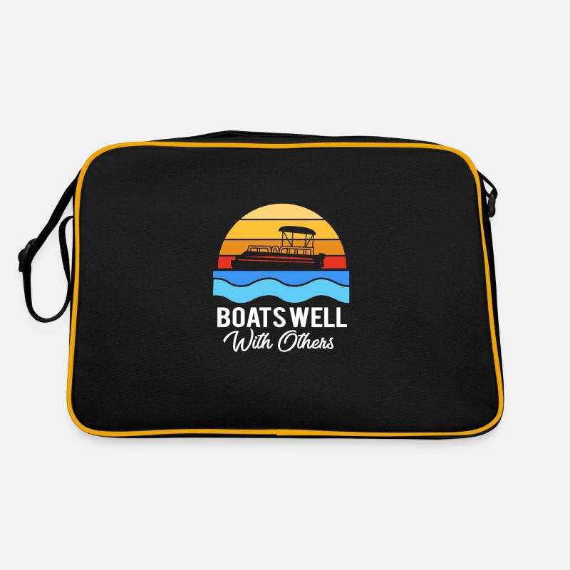 Pontonboot Boot Boote Retro Tasche