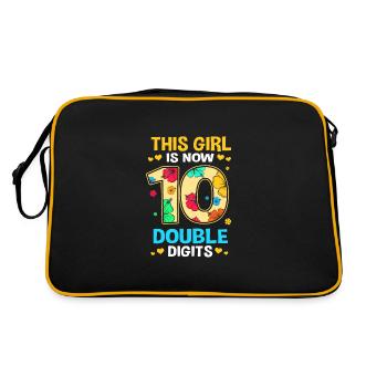 14th birthday Ten year of birth Date of birth - Retro Bag - black/gold - Back