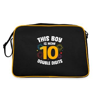 18. Geburtstag Zehn Geburtsjahr Geburtsdatum - Retro Tasche - Schwarz/Gold - Hinten