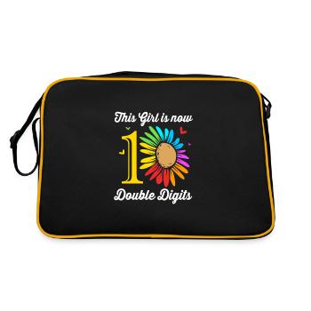 13. Geburtstag Zehn Geburtsjahr Geburtsdatum - Retro Tasche - Schwarz/Gold - Hinten