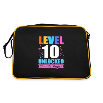 23. Geburtstag Zehn Geburtsjahr Geburtsdatum - Retro Tasche - Schwarz/Gold - Hinten
