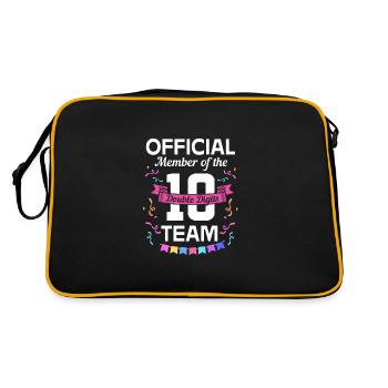 26th birthday Ten year of birth Date of birth - Retro Bag - black/gold - Back