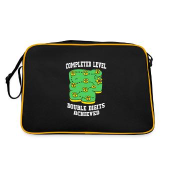 28th birthday Ten year of birth Date of birth - Retro Bag - black/gold - Back