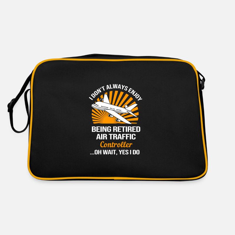 Fluglotse - Retro Tasche - Schwarz/Gold
