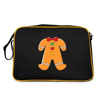 bonhomme en pain d’épice Coeur en pain d’épice Snacking en pain d’épice - Sac Retro - noir/or - Dos