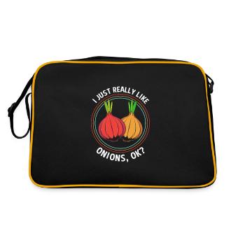 Zwiebel - Retro Tasche - Schwarz/Gold - Hinten