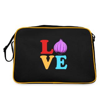 Zwiebel - Retro Tasche - Schwarz/Gold - Hinten