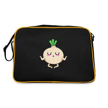 Zwiebel - Retro Tasche - Schwarz/Gold - Hinten