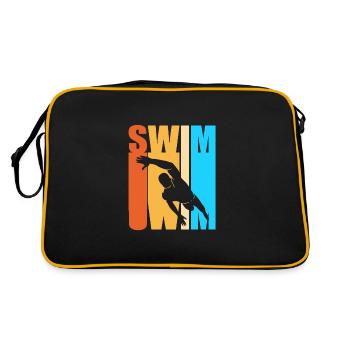 Swimming Swimmers Swimming Pool Swimming Instructors - Retro Bag - black/gold - Back