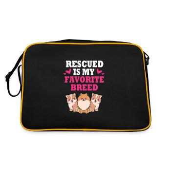 Dog Rescue Animal Rights Animal Rescue Animal Shelter - Retro Bag - black/gold - Back