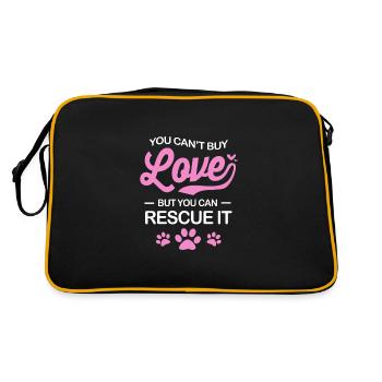 Dog Rescue Animal Rights Animal Rescue Animal Shelter - Retro Bag - black/gold - Back