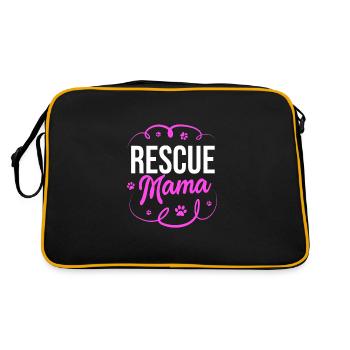 Dog Rescue Animal Rights Animal Rescue Animal Shelter - Retro Bag - black/gold - Back
