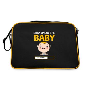 Weihnachten Gender Reveal Neugeborenes Babysprüche - Retro Tasche - Schwarz/Gold - Hinten