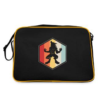Werewolf - Retro Bag - black/gold - Back