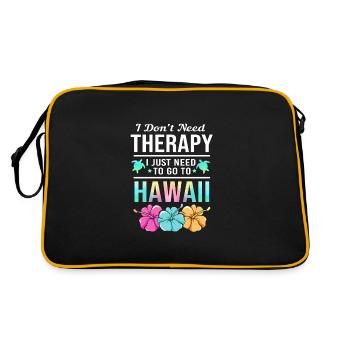 Maui Hawaii Hawaiian - Retro Tasche - Schwarz/Gold - Hinten