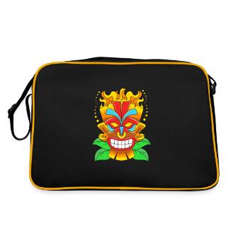 Maui Hawaii Hawaiian - Retro Tasche - Schwarz/Gold - Hinten