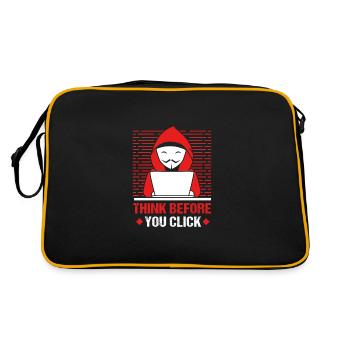 Cyber programmeur cybersécurité Hacker - Sac Retro - noir/or - Dos