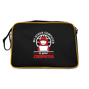 Cyber programmeur cybersécurité Hacker - Sac Retro - noir/or - Dos