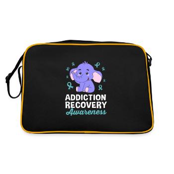 Drug-free addiction addicted - Retro Bag - black/gold - Back