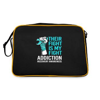 Drug-free addiction addicted - Retro Bag - black/gold - Back