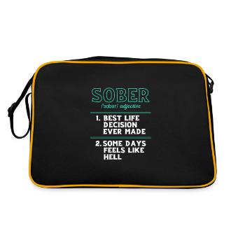 Drug-free addiction addicted - Retro Bag - black/gold - Back
