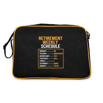 Retirement Pensioner Pensioner - Retro Bag - black/gold - Back