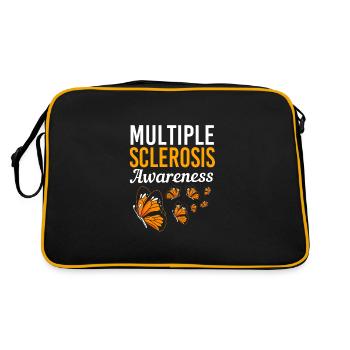 Multiple Sklerose MS - Retro Tasche - Schwarz/Gold - Hinten