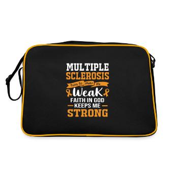 Multiple Sklerose MS - Retro Tasche - Schwarz/Gold - Hinten