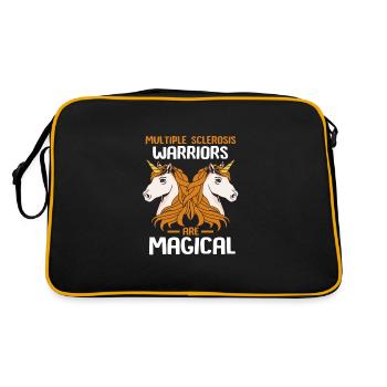 Multiple Sklerose MS - Retro Tasche - Schwarz/Gold - Hinten