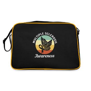 Multiple Sklerose MS - Retro Tasche - Schwarz/Gold - Hinten